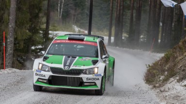 ŠKODA celebrates podium positions at the Rally Sweden