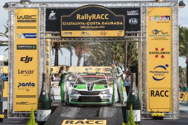 Celebrations at the Rally Spain: ŠKODA Motorsport repeats 2015 one-two victory