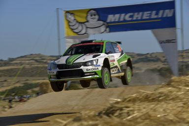 Rally Italia Sardegna: Jan Kopecký/Pavel Dresler dominating WRC 2 with their ŠKODA FABIA R5