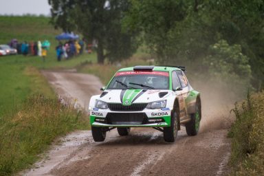 Rally Poland: Double lead for ŠKODA in WRC 2 O.C. Veiby ahead of Pontus Tidemand