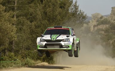 ŠKODA with Czech Champion Kopecký and Finnish junior Nordgren at RallyRACC Catalunya