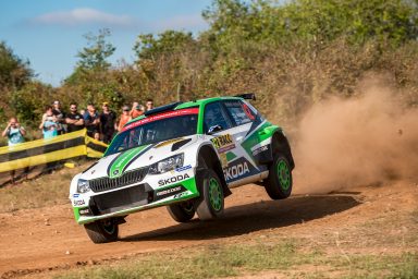 WRC Spain: Challenging first day for ŠKODA Jan Kopecký third and Juuso Nordgren fifth
