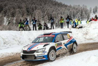 Rally Monte-Carlo: ŠKODA FABIA R5 driver Jan Kopecký still in control in WRC 2 category