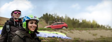 Miss Peaches on the Road: Helen Soars above the Stubaital Valley