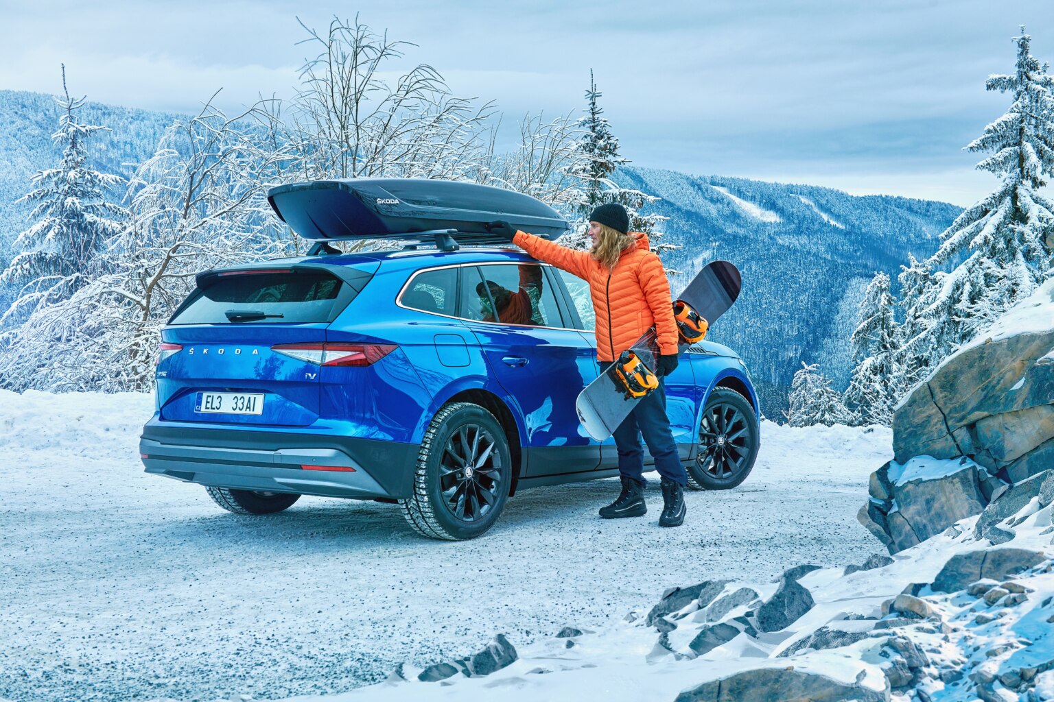 The safest way to transport winter sports equipment in general is in a