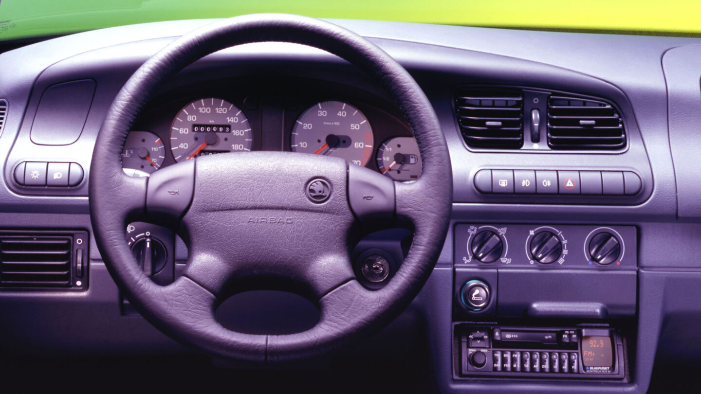 Interior Of The koda Felicia Even Back In 1995 The Car Had An Airbag Interior Of The koda Felicia Even Back In 1995 The Car Had An Airbag