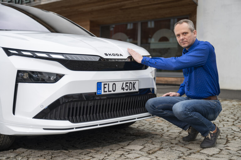 The new front end of the car gave designers the opportunity to improve the aerodynamics of the Enyaq model.