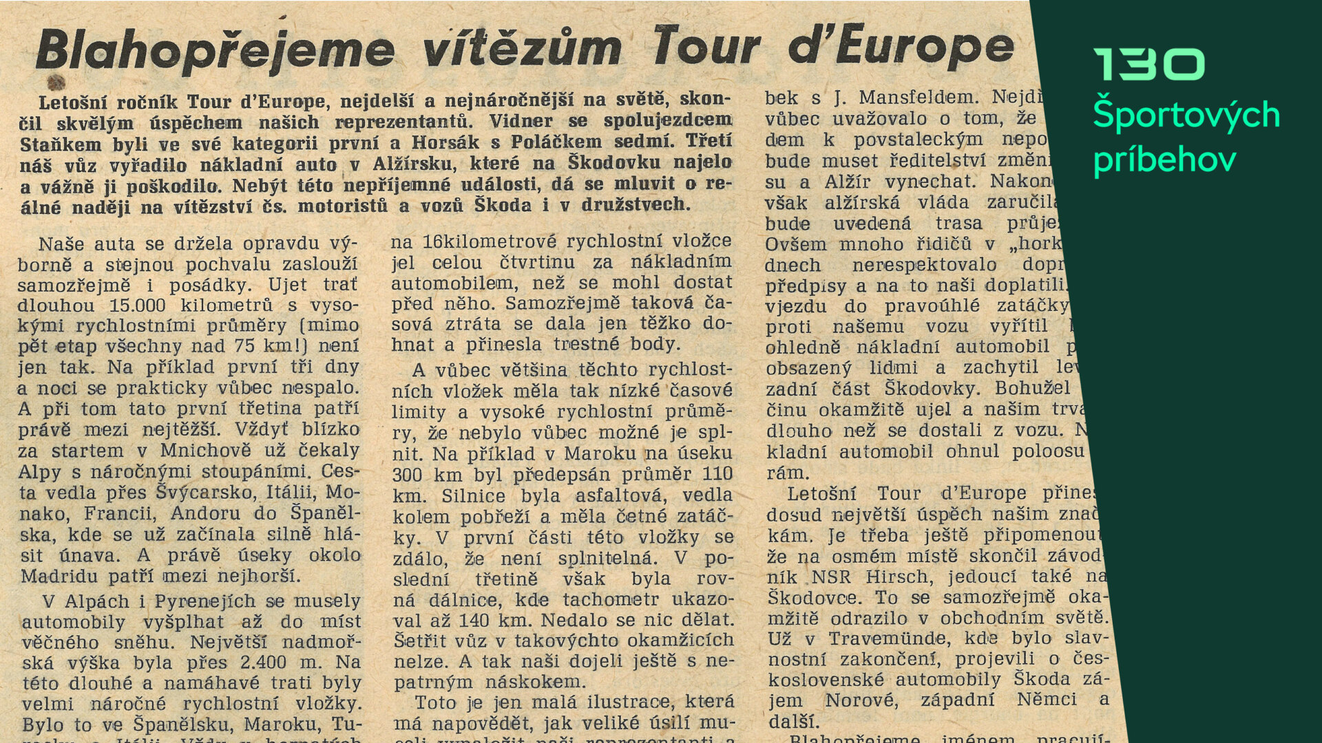 1963: Vidner triumfuje v ťažkej-preťažkej Tour d'Europe