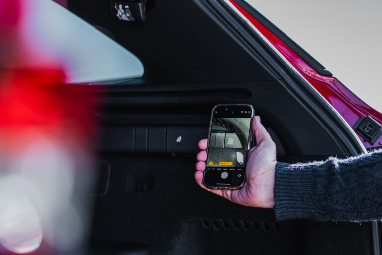 QR kód v zavazadelníku.