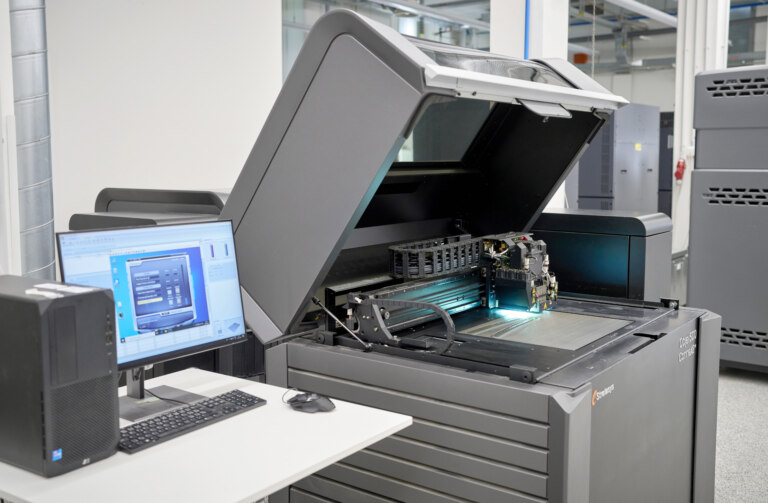 The Polyjet method allows multiple materials to be used in a single print