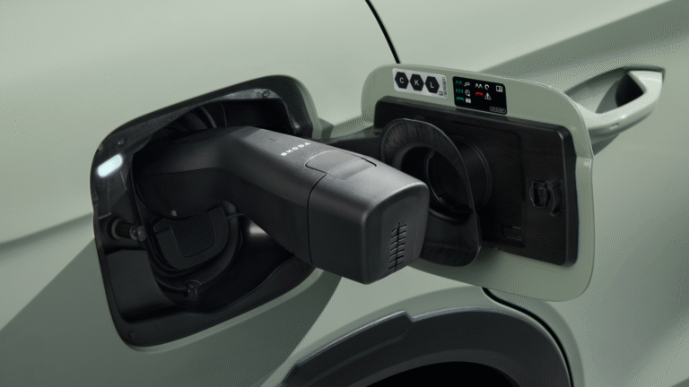 The Elroq and Enyaq models can now power electrical devices not only from the interior 230V outlet, but also directly from the vehicle’s charging port using an adapter