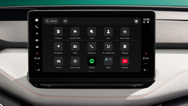 The infotainment system features a new user interface, and the built-in navigation system includes a fully integrated Powerpass function as well as improved filtering options for charging stations