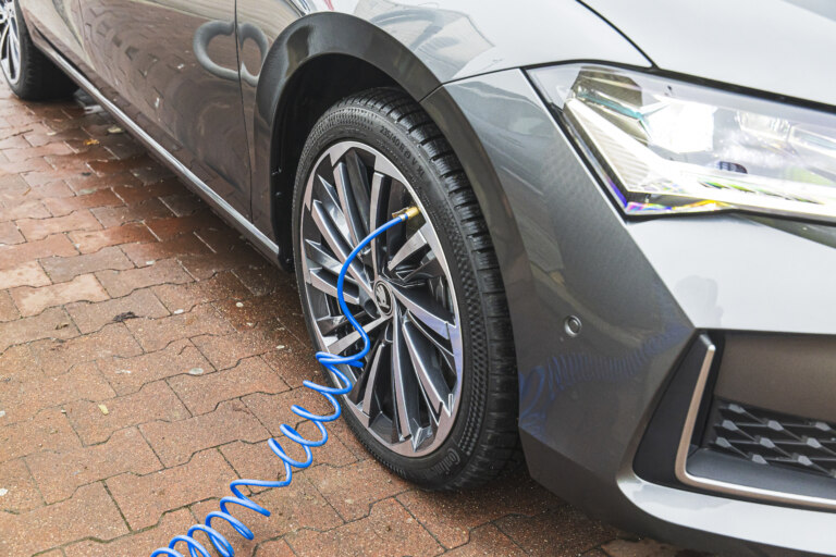 Driving on underinflated or overinflated tires can be dangerous and shortens the life of the tires.