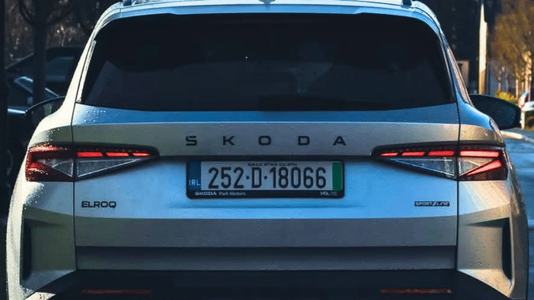 "An electric car approaching," says the license plate. But only in some countries