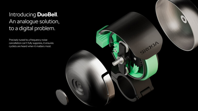 Škoda DuoBell: A bicycle bell that outsmarts even smart headphones