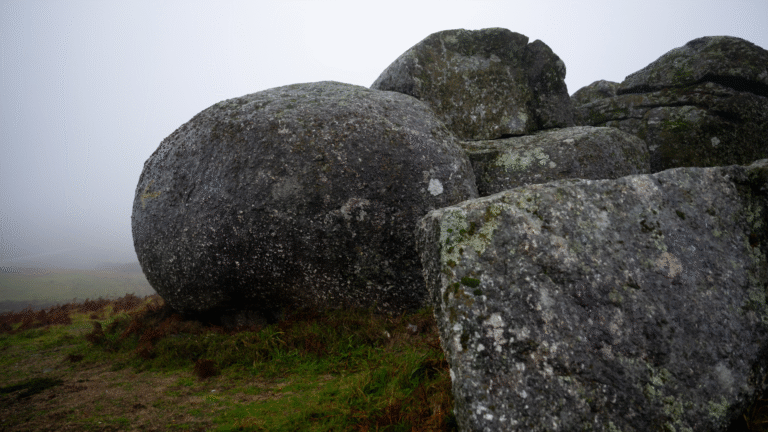 The literal translation of the jump’s name is “the jump at the sitting stone”—this is the stone.