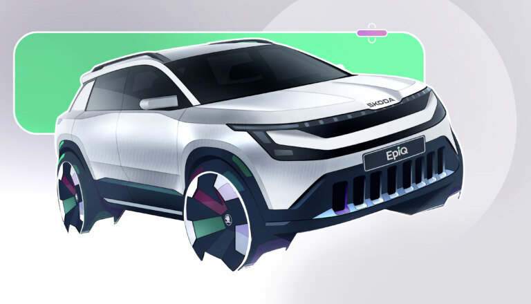 Škoda presents first interior sketches and announces world premiere date of electric Epiq