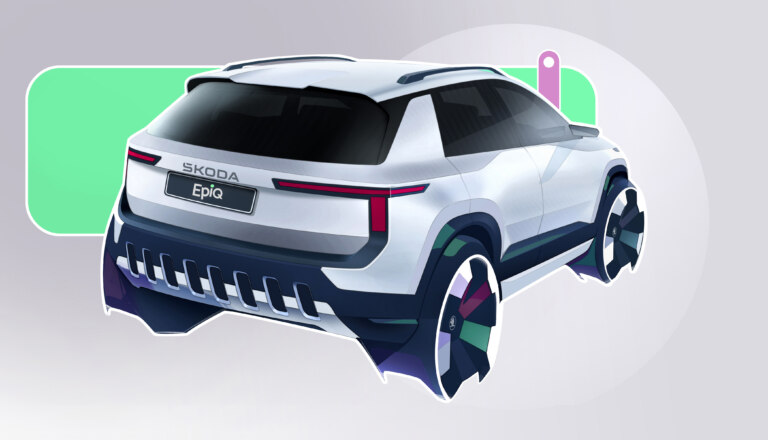 Škoda presents first interior sketches and announces world premiere date of electric Epiq