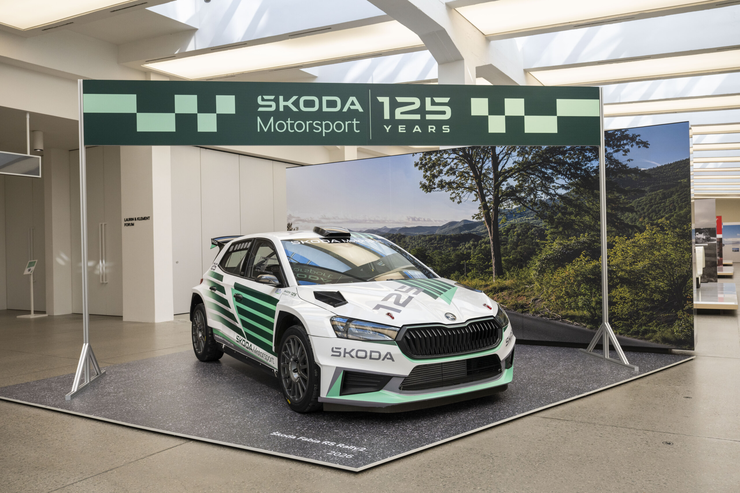 The current Škoda Fabia RS Rally2 race car