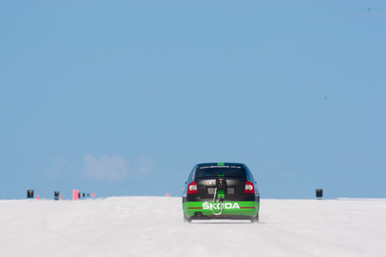 Škoda Octavia na solné pláni Bonneville