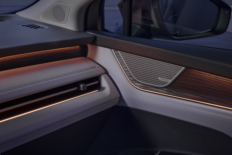 Even opening the door is an experience, says the designer of the Peaq SUV