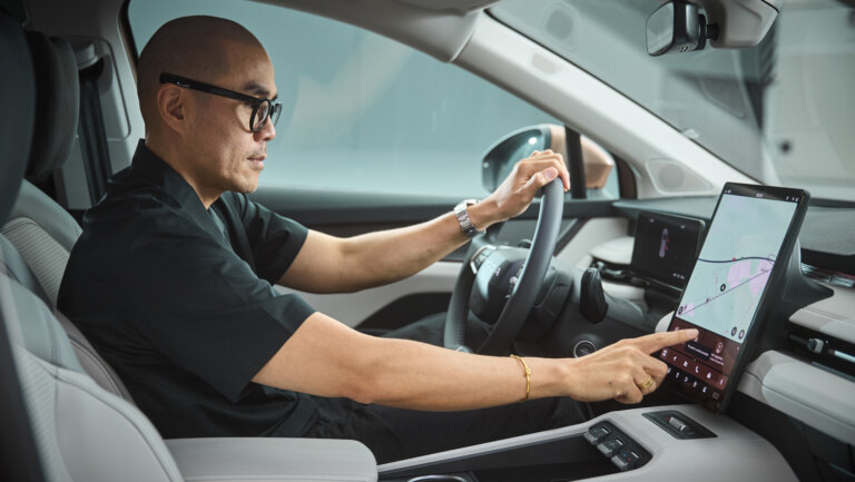 Even opening the door is an experience, says the designer of the Peaq SUV